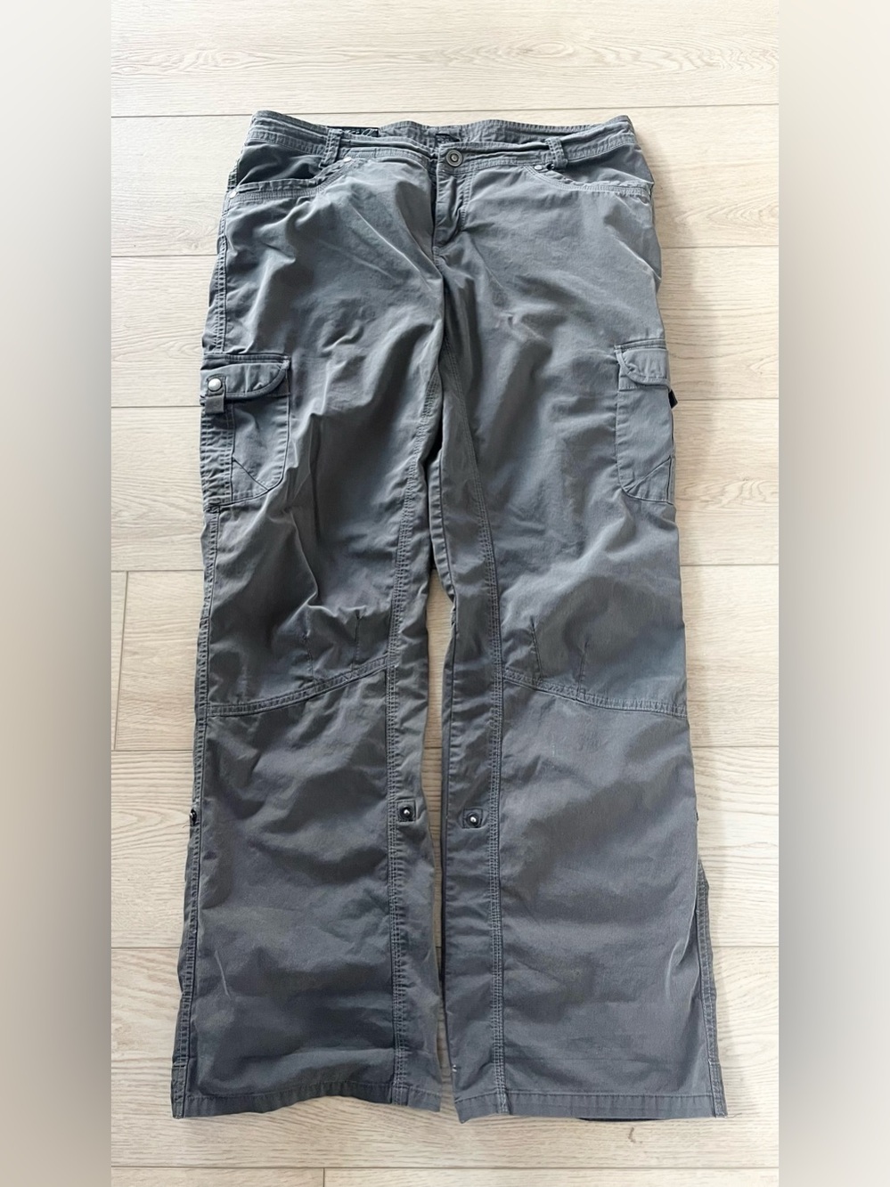 KUHL Splash Roll Up Cargo Pants Womens 12 Regular Olive Green Outdoor Hiking